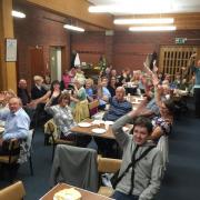waving people